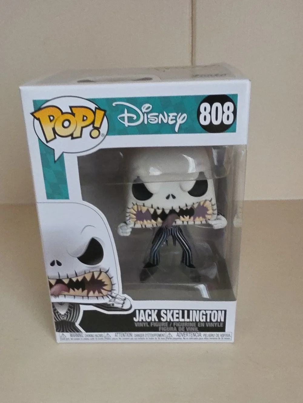 Funko Jack Skellington Vinyl Figure - White & Black with Purple Tongue Detail